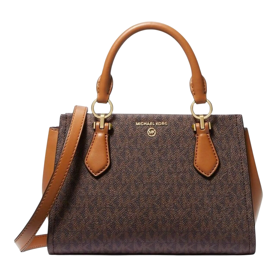 Michael Kors Marilyn Crossbody Bag Women's Small Brown Logo Print