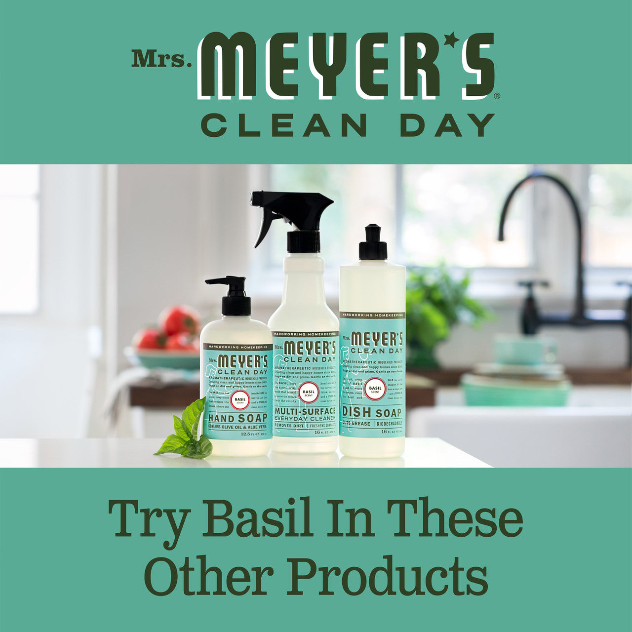 Mrs Meyers Liquid Hand Sp Refil Basl (6x33OZ )-2