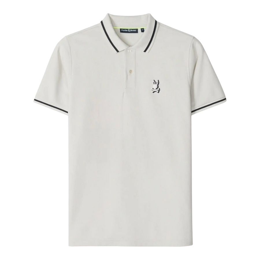 Psycho Bunny Groves Pique Polo Men Polo Shirt Pearl