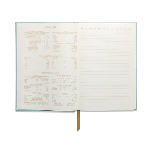 'Arch Dot Blue' Suede Cloth Journal w/ Pocket Notes