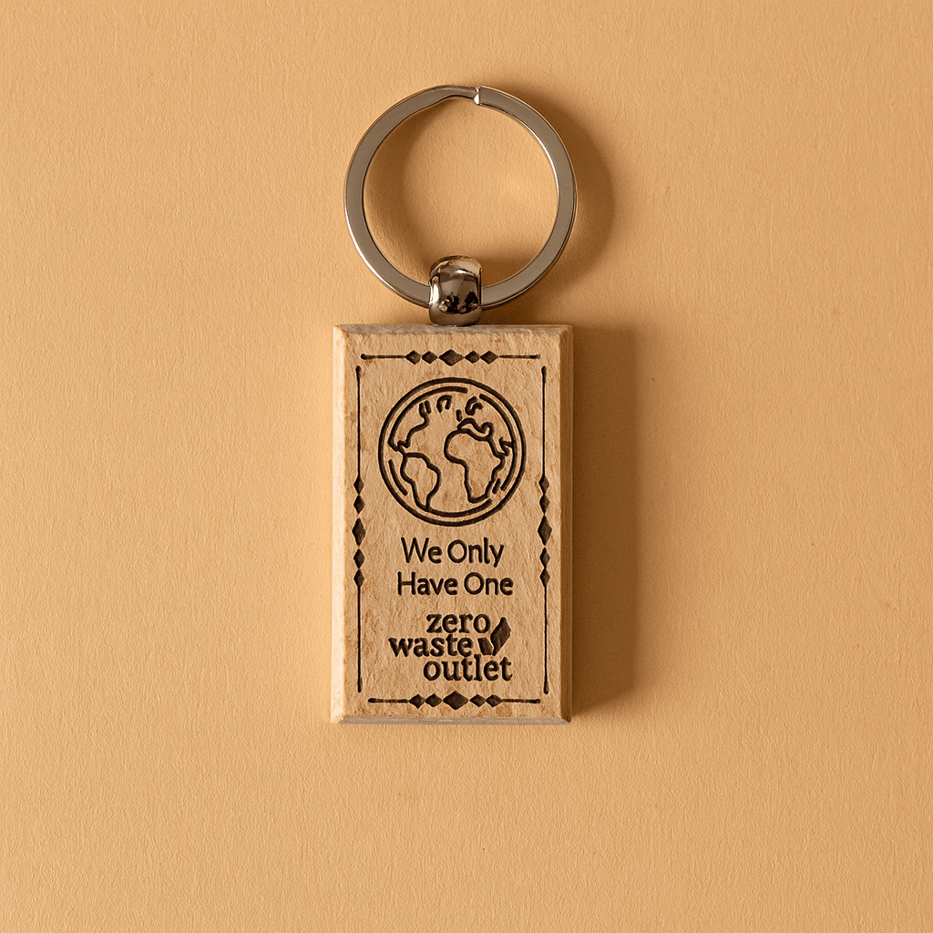 "Don't Forget Reusable Bags" Wooden Keychain - WONDERWALL