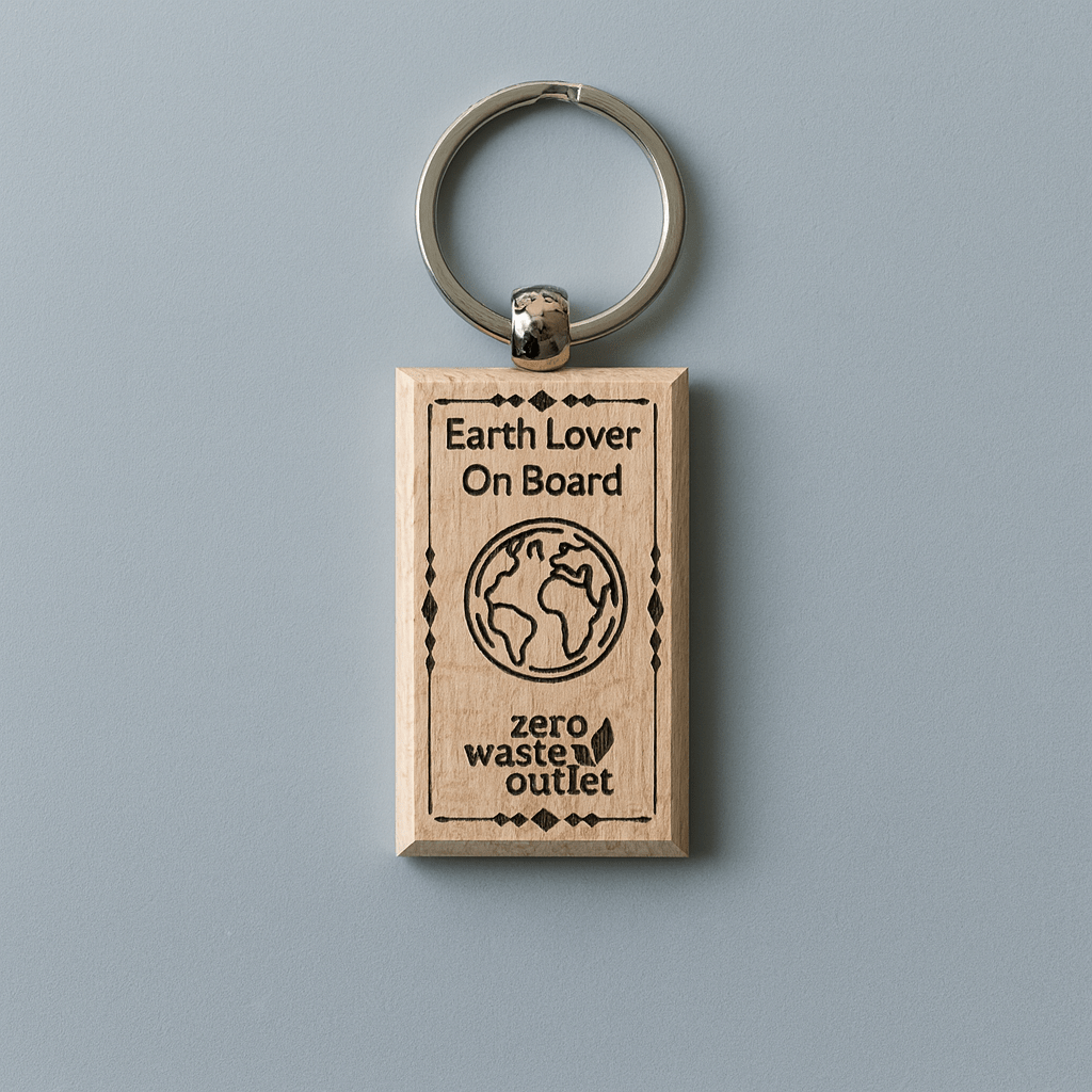 "Don't Forget Reusable Bags" Wooden Keychain - WONDERWALL