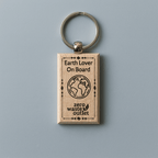 "Don't Forget Reusable Bags" Wooden Keychain - WONDERWALL