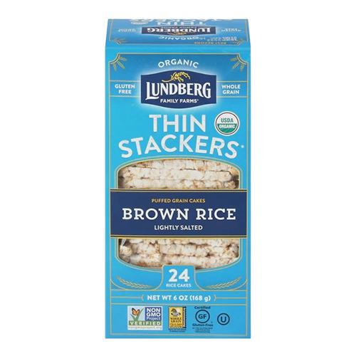 'Thin Stackers' Organic Lightly Salted Brown Rice Cakes (6OZ)