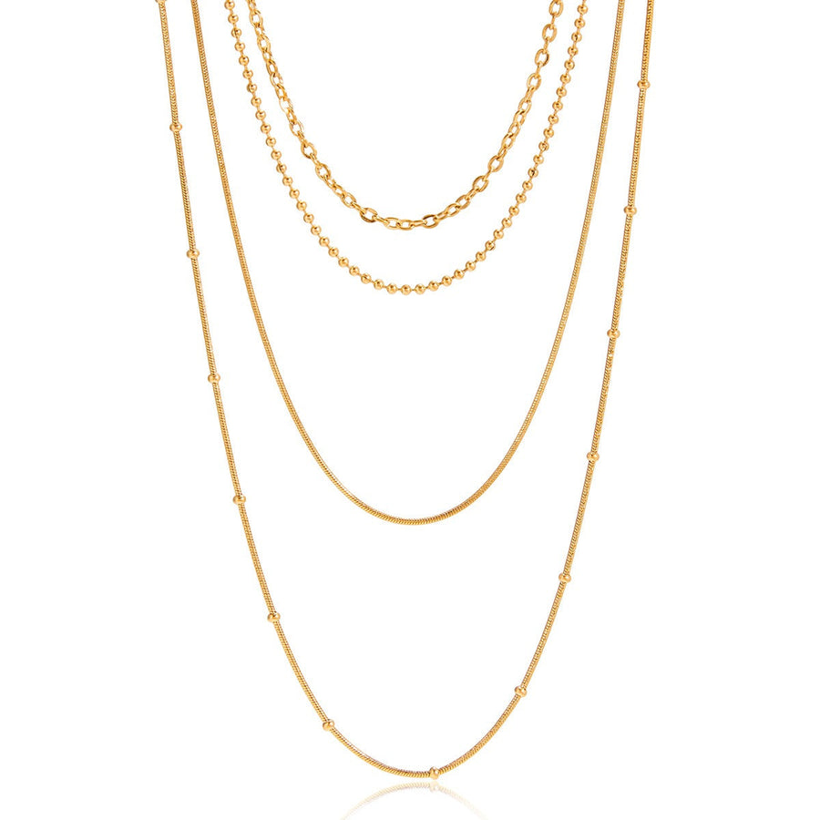 18K gold layered necklace