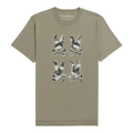 Psycho Bunny Plaza Graphic Men T‑Shirt Wet Sand