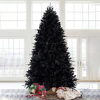 WONDERWALL 'Une Collection' 6-Foot Pre-Lit Black Christmas Tree with 350 LED Lights - Black