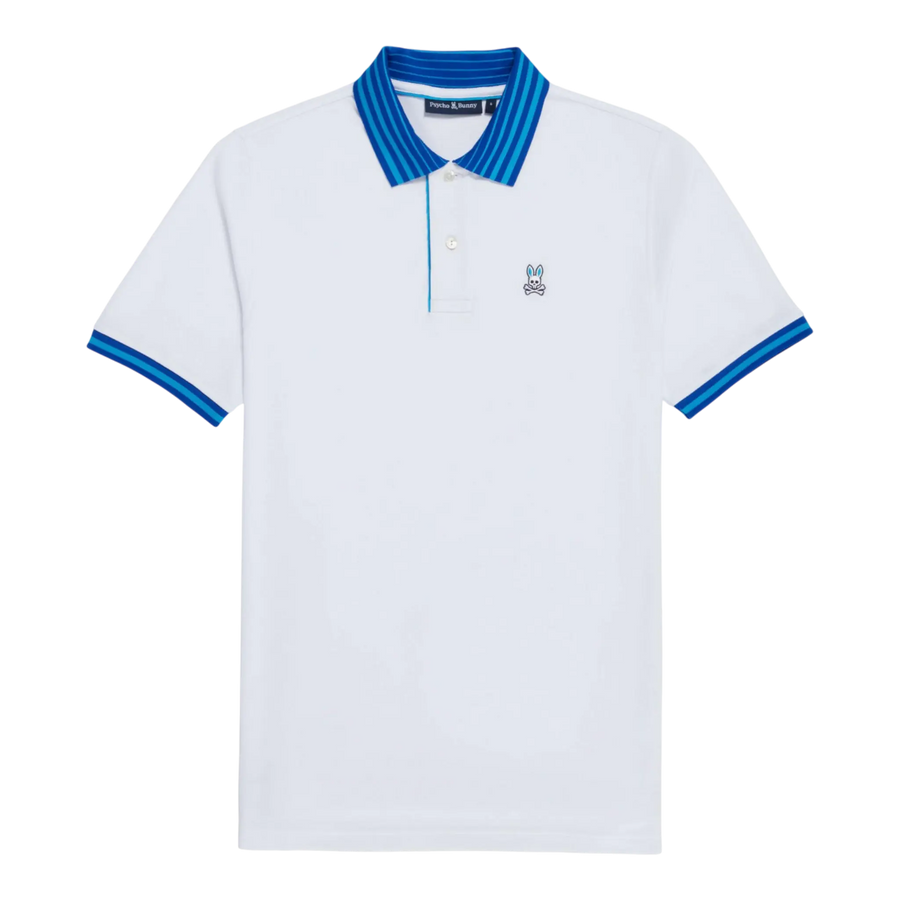 Psycho Bunny Norris Pique Men Polo Shirt White
