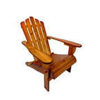 WONDERWALL 'Une Collection' Foldable Solid Wood Adirondack Chair with Classic Design - Oak Finish