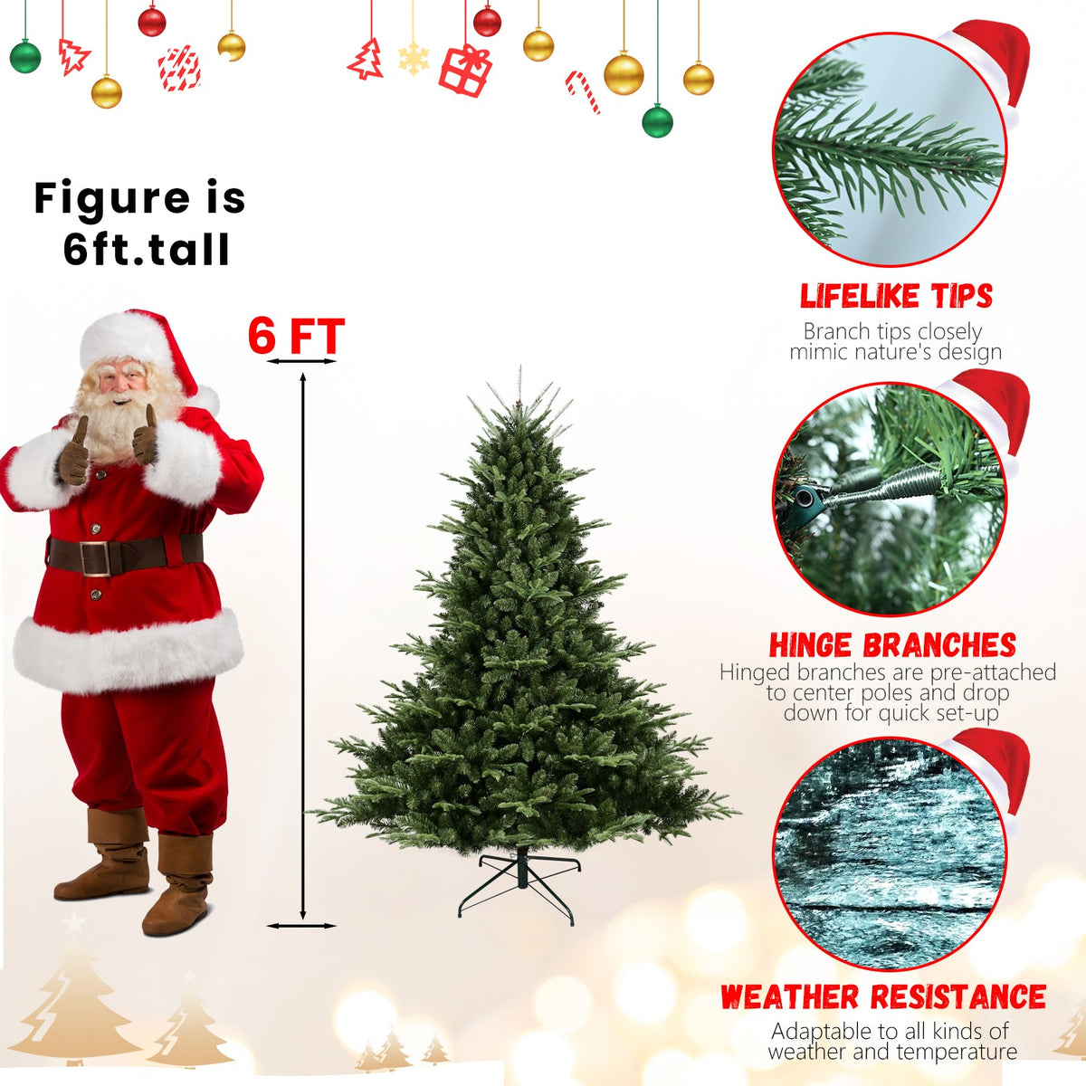 WONDERWALL ‘Noël DuBois’ 5 ft Artificial Christmas Tree – Green
