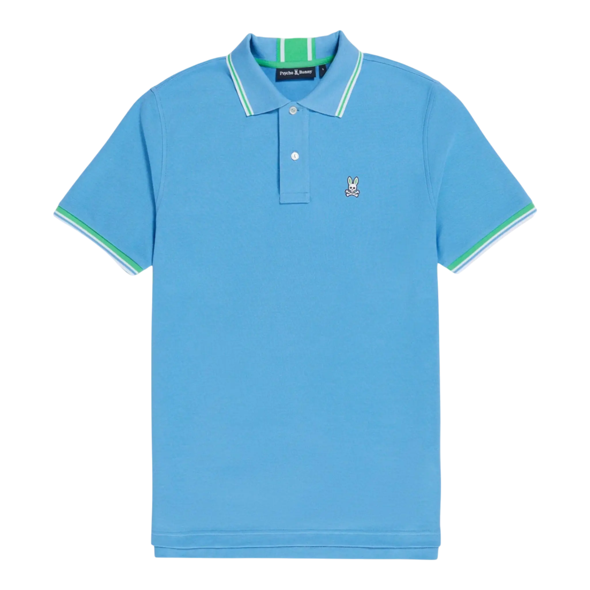 Psycho Bunny Greenville Pique Polo Men Big and Tall Shirt Cool Blue