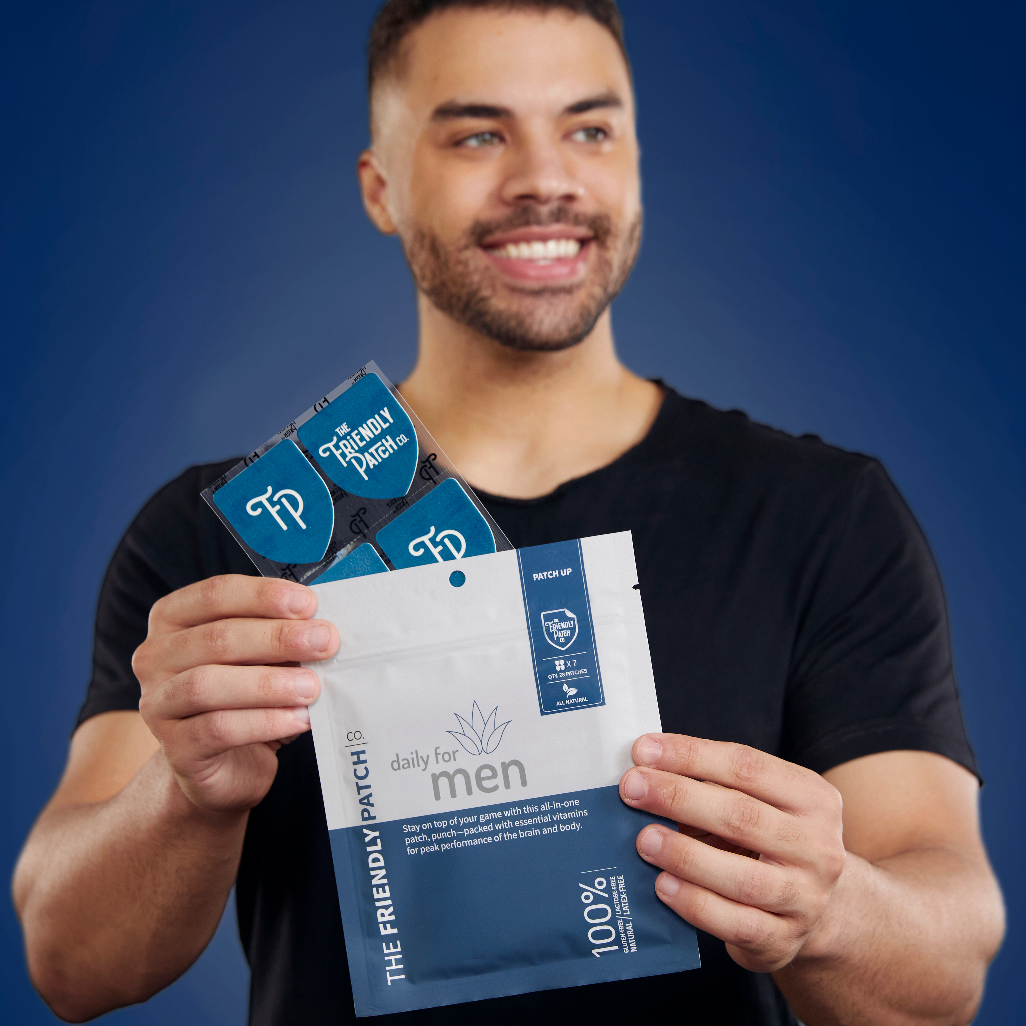 Transdermal Men’s Vitamin Patches: 12 - Hour Daily Support - 28 pack