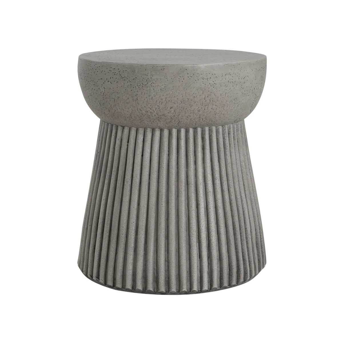 WONDERWALL 'Une Collection' Outdoor Lightweight Concrete Side Table with Hourglass Design