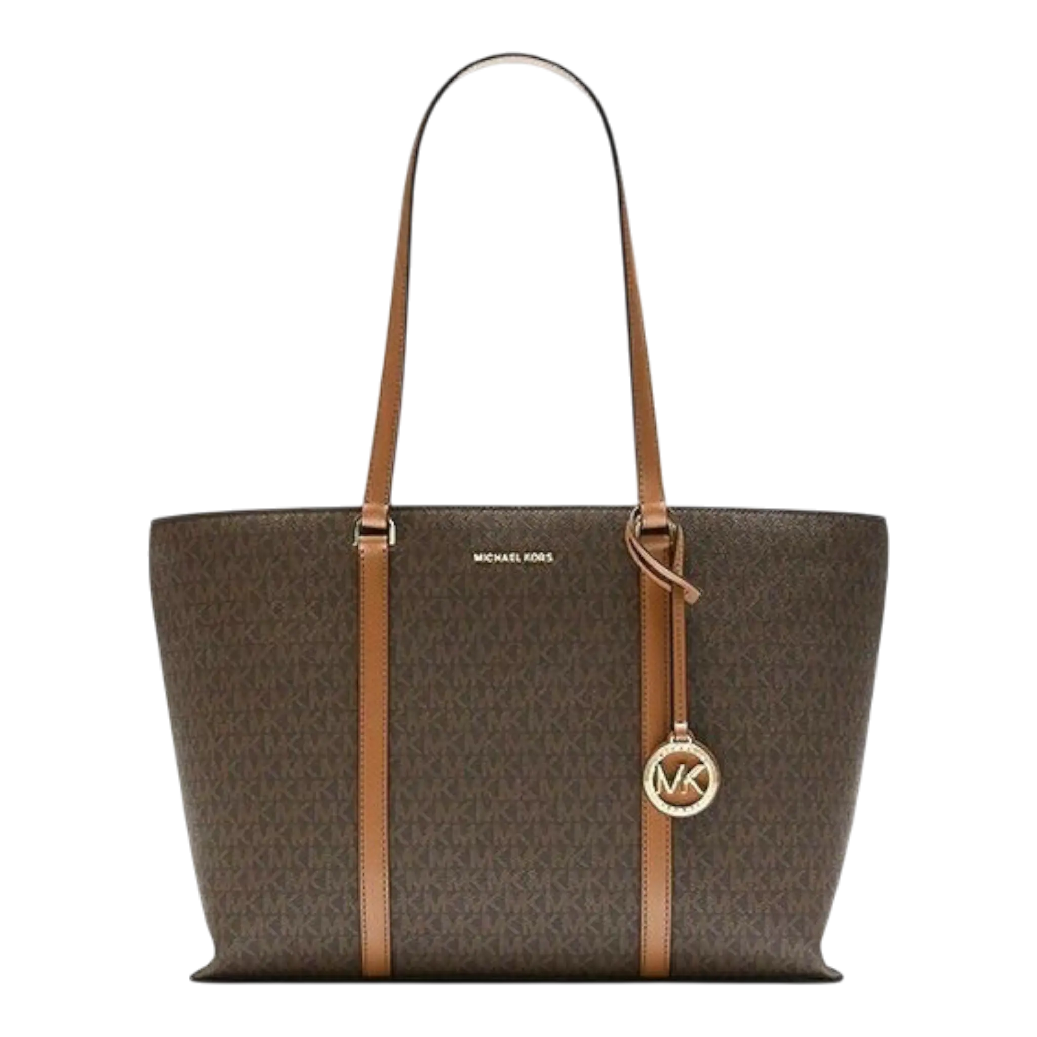 Michael Kors Temple Large Women Tote Bag Brown Shoulder Bag