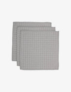 GEOMETRY Stone Waffle Washcloth Set of 3