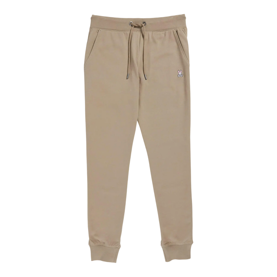 Psycho Bunny French Terry Knit Men Sweatpants Antique Taupe