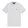 Psycho Bunny Anthony Neon Tipped Men Polo Shirt White/Neon Org