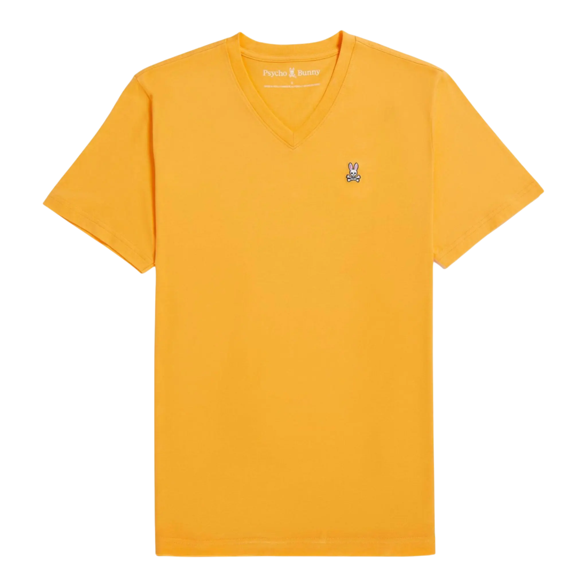 Psycho Bunny Classic V-Neck Men Big and Tall T-Shirt Orange Soda
