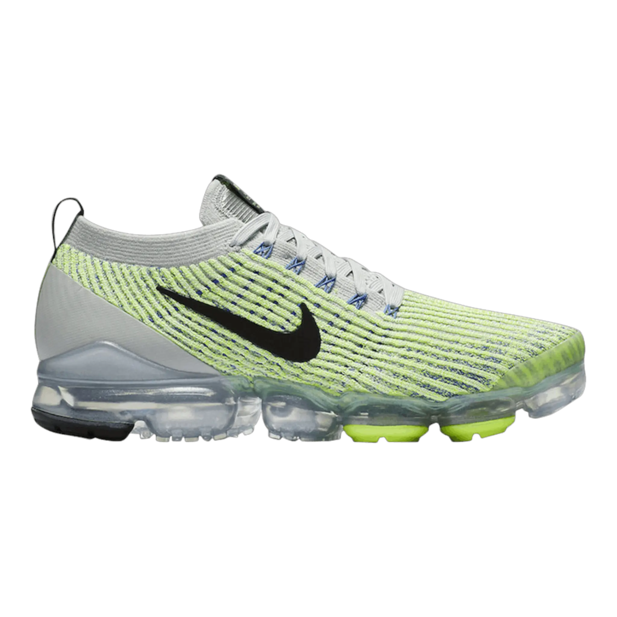 Nike Air Max Vapormax Flyknit 3 Men Running Sneakers Light Silver/Black-Volt Glow