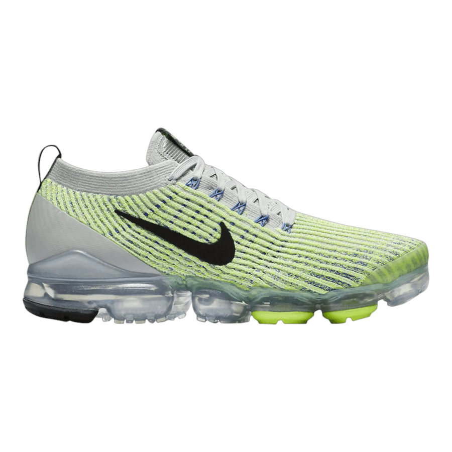 Nike Air Max Vapormax Flyknit 3 Men Running Sneakers Light Silver/Black-Volt Glow