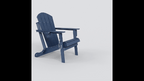 WONDERWALL 'Une Collection' HDPE Folding Adirondack Chair with Dual Cup Holder - Gray