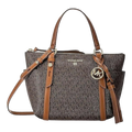 Michael Kors Sullivan Women Small Tote Bag Brown Logo Print