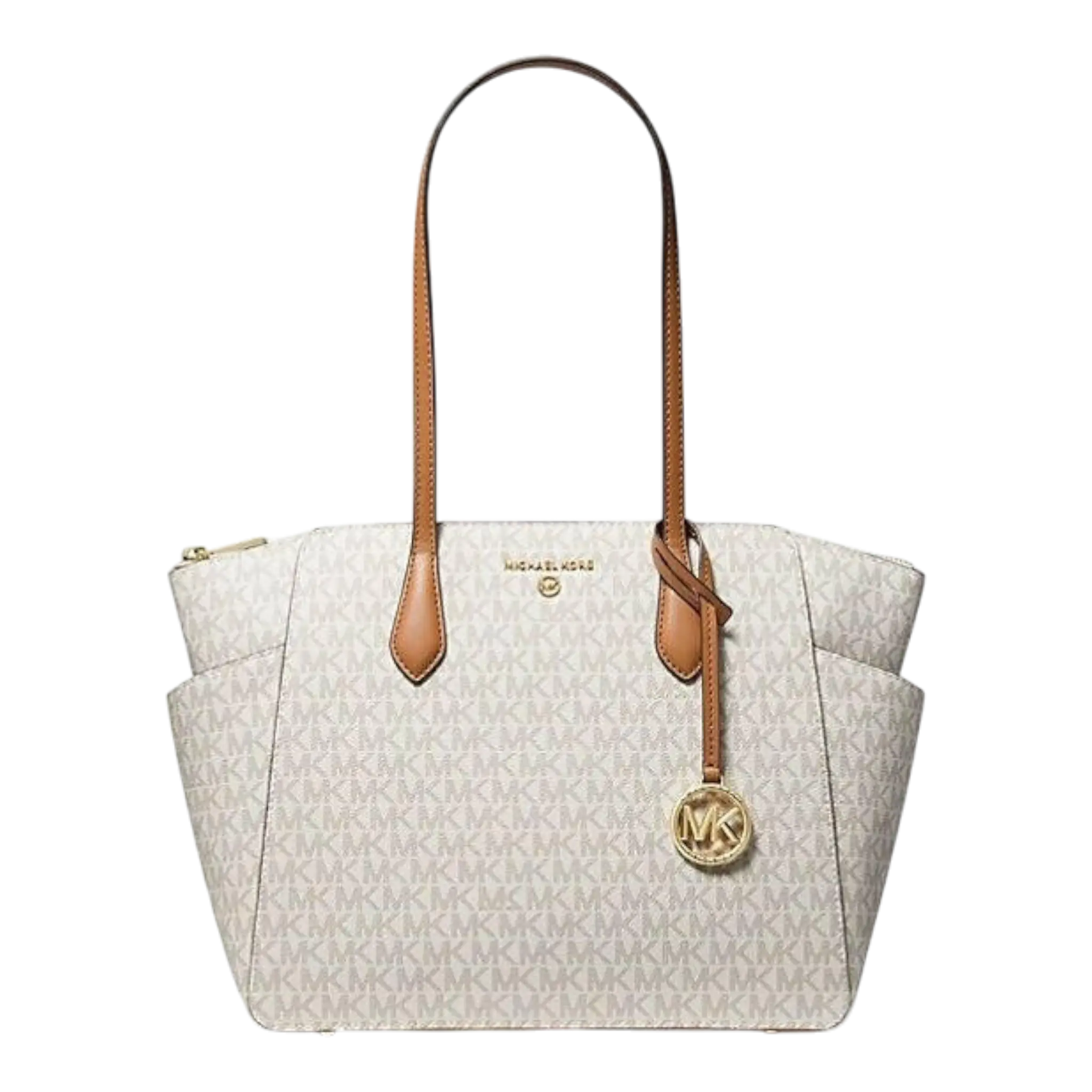 Michael Kors Marilyn Women Medium Tote Bag Ivory Shoulder Bags