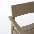 WONDERWALL 'Une Collection' Antique Wood Color Outdoor Armchair with HDPE Construction - Wood