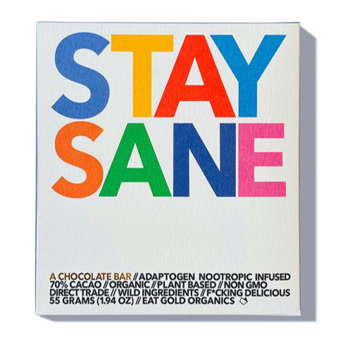 'Stay Sane' Adaptogen Nootropic Infused Chocolate Bar (55G | 70%)