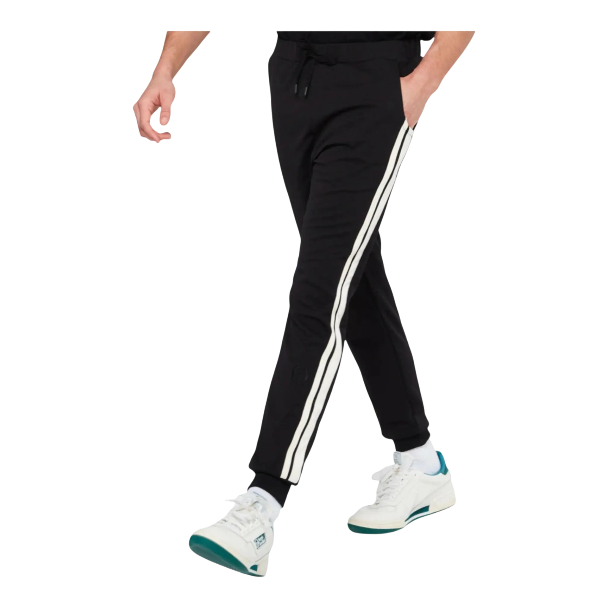 Sergio Tacchini New Damarindo Men Track Pants Black/Gardenia