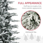 WONDERWALL ‘Noël DuBois’ Snow-Flocked Artificial Christmas Tree with 250 Warm Yellow Lights – Green