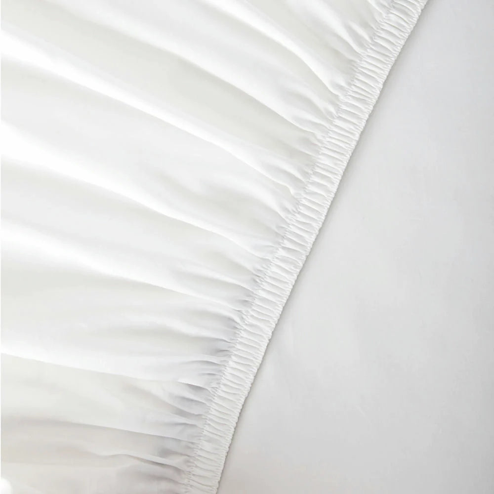 Organic Cotton White Fitted Sheet