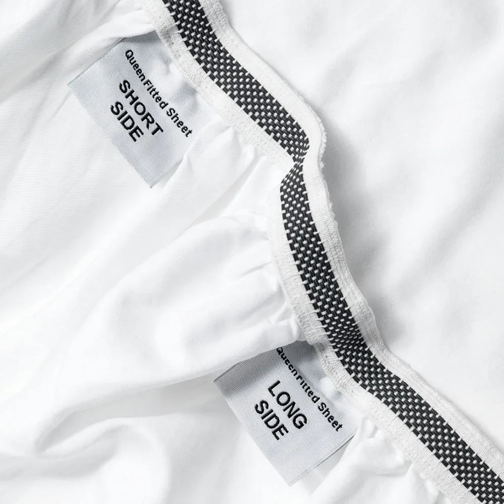 Organic Cotton White Fitted Sheet