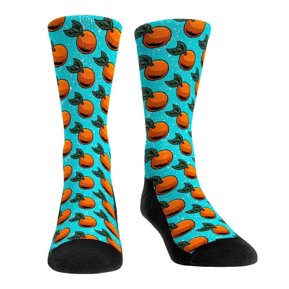 Florida Fresh Oranges Pattern Crew Socks