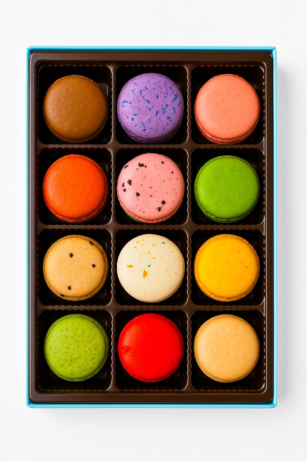 Andy Anand French Macarons, 12 - Piece Gift Box – Gluten - Free, Made Fresh Daily, Assorted Gourmet Flavors – Birthday, Holiday & Celebration