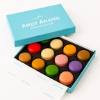 Andy Anand French Macarons, 24 - Piece Gift Box – Made Fresh Daily, Assorted Gourmet Flavors, Gluten - Free – Birthday & Holiday Celebration