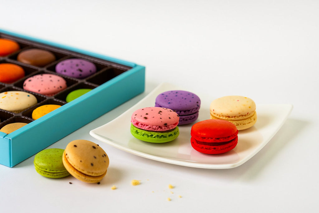 Andy Anand French Macarons, 24 - Piece Gift Box – Made Fresh Daily, Assorted Gourmet Flavors, Gluten - Free – Birthday & Holiday Celebration