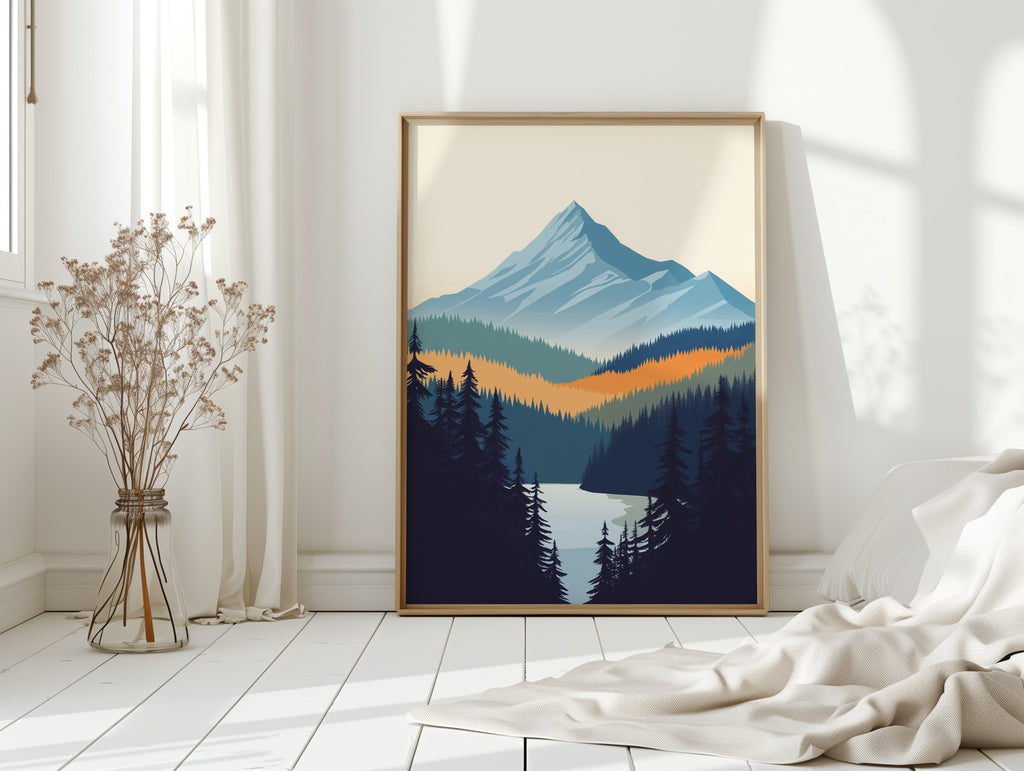 WONDERWALL ‘L’Atelier Fun Collection’ Serene Peaks - Modern Mountain Landscape Print