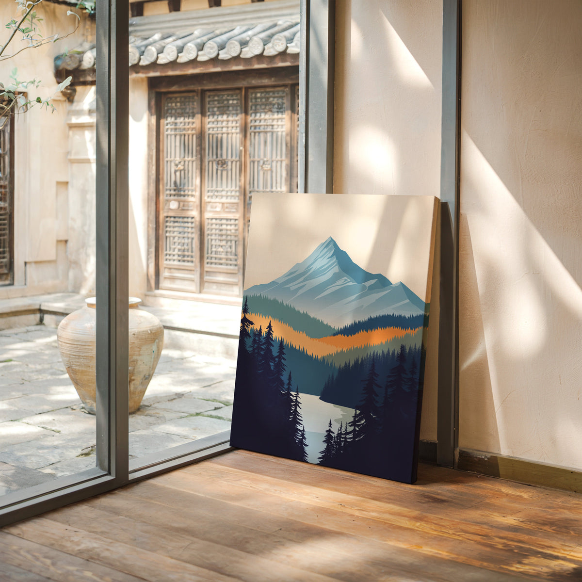 WONDERWALL ‘L’Atelier Fun Collection’ Serene Peaks - Modern Mountain Landscape Print