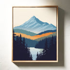 WONDERWALL ‘L’Atelier Fun Collection’ Serene Peaks - Modern Mountain Landscape Print