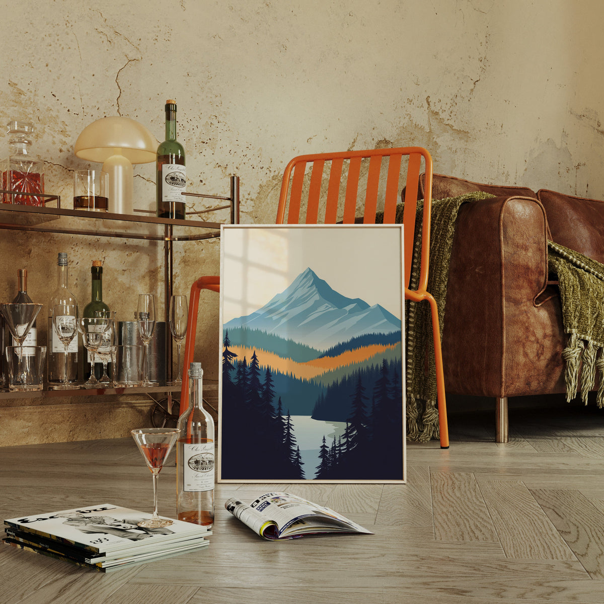WONDERWALL ‘L’Atelier Fun Collection’ Serene Peaks - Modern Mountain Landscape Print