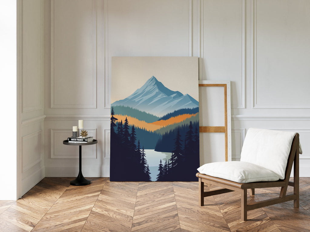 WONDERWALL ‘L’Atelier Fun Collection’ Serene Peaks - Modern Mountain Landscape Print