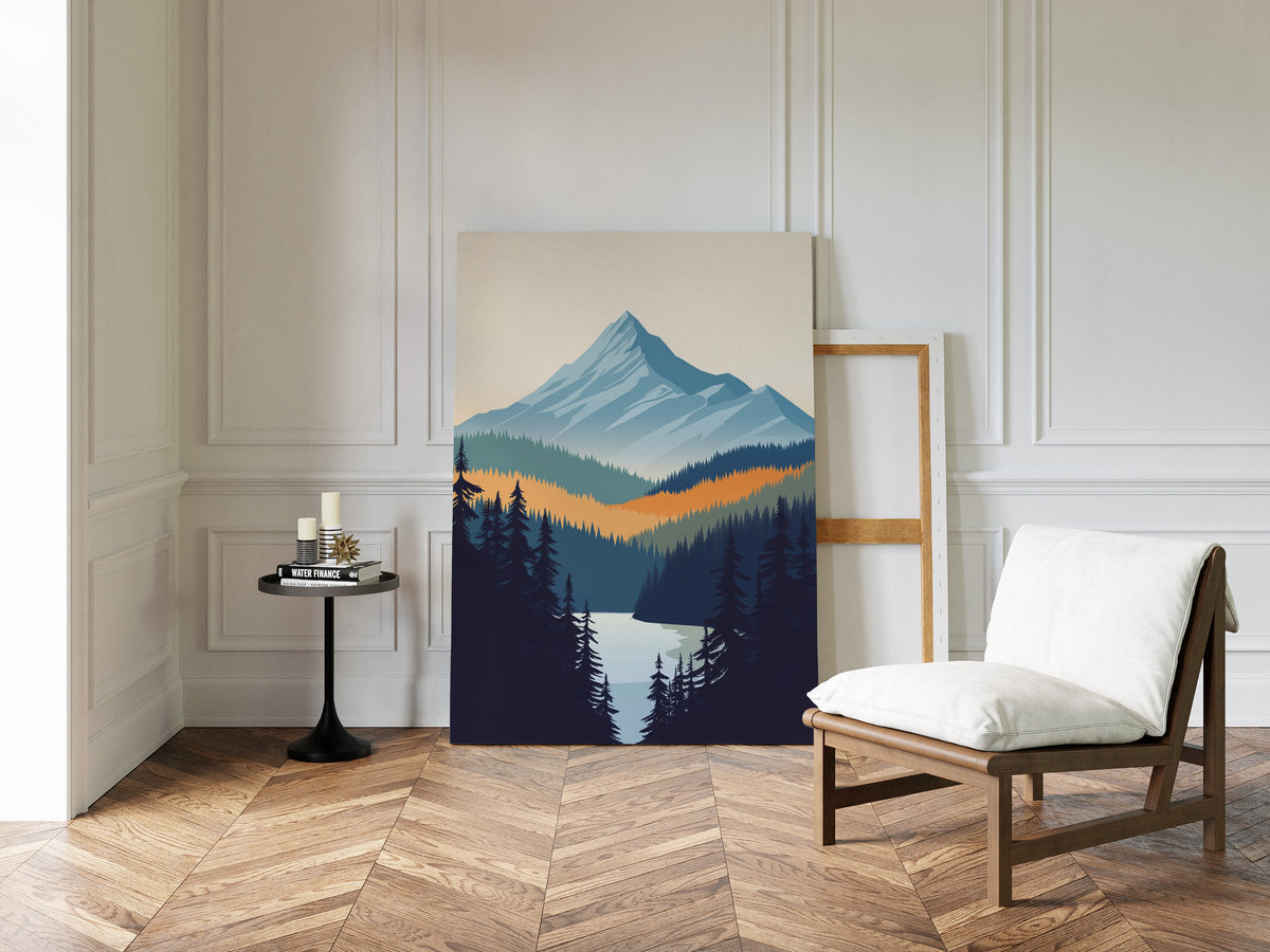 WONDERWALL ‘L’Atelier Fun Collection’ Serene Peaks - Modern Mountain Landscape Print