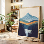 WONDERWALL ‘L’Atelier Fun Collection’ Serene Peaks - Modern Mountain Landscape Print