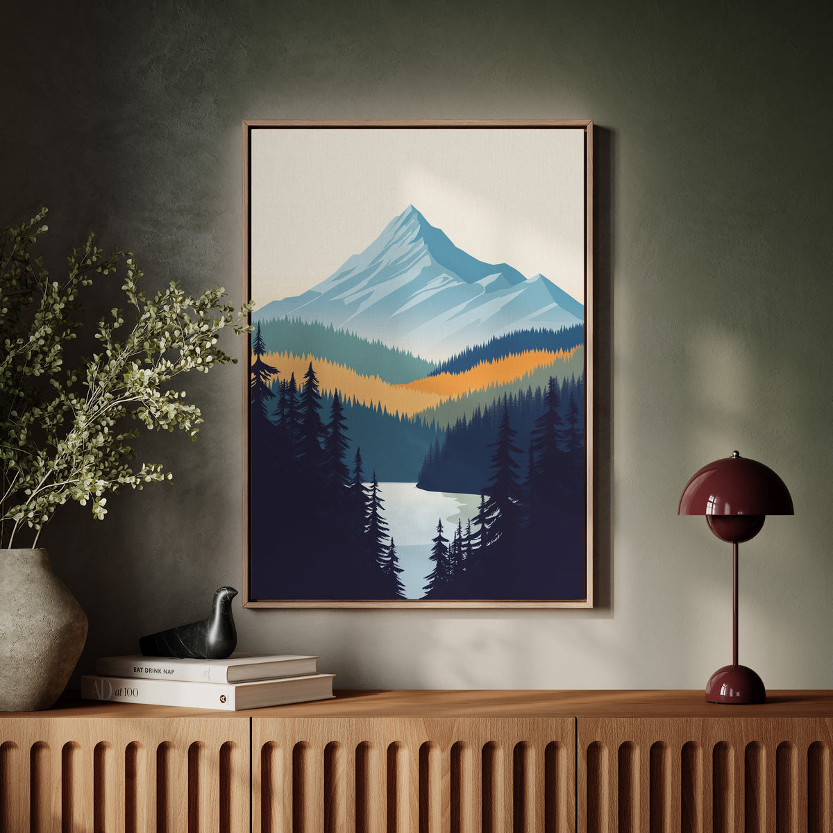 WONDERWALL ‘L’Atelier Fun Collection’ Serene Peaks - Modern Mountain Landscape Print
