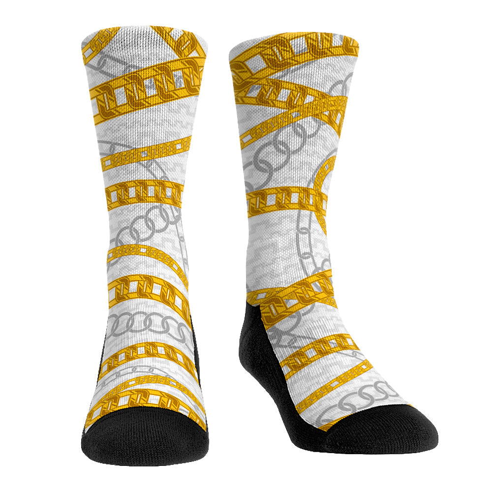 Gold Chain - All-Over Crew Socks
