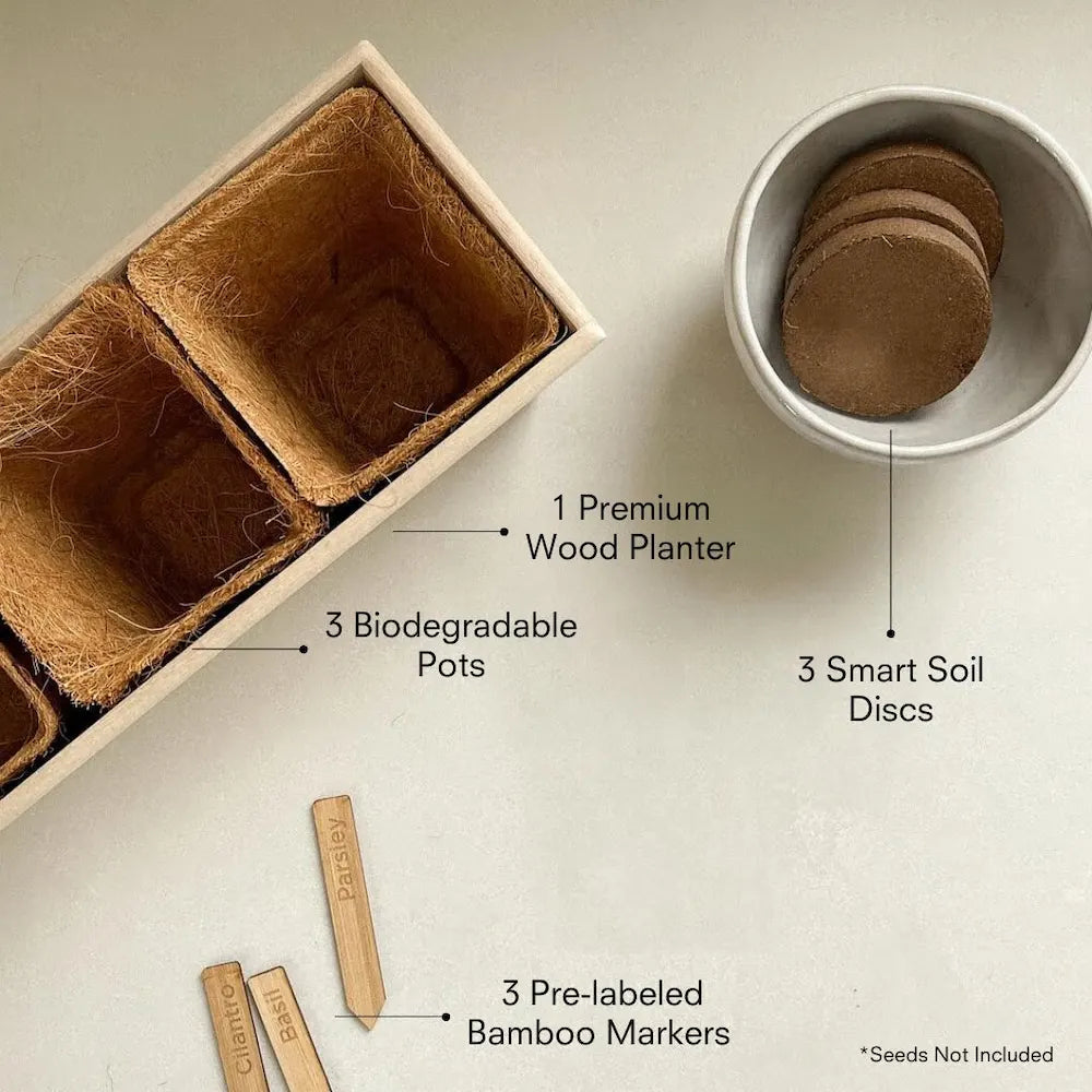 Wooden Herb Planter