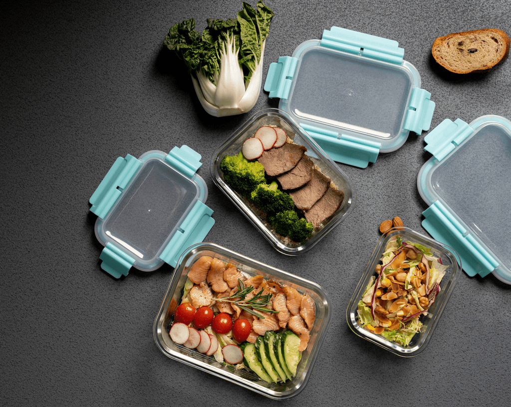 Genicook High-Dome Rectangular Glass Container Set