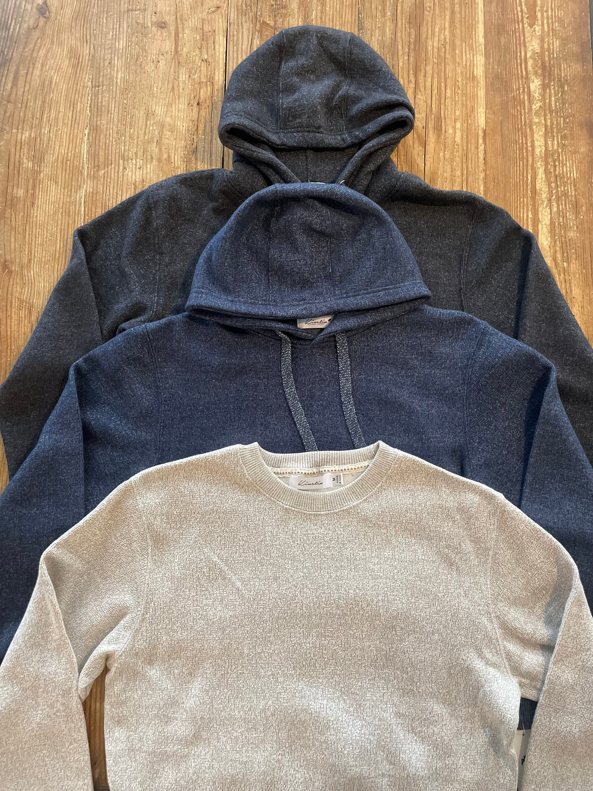 Half Moon Hoodie/Sweater Bundle (Heather Black, Heather Navy, and Heather Sand) $62 SAVINGS