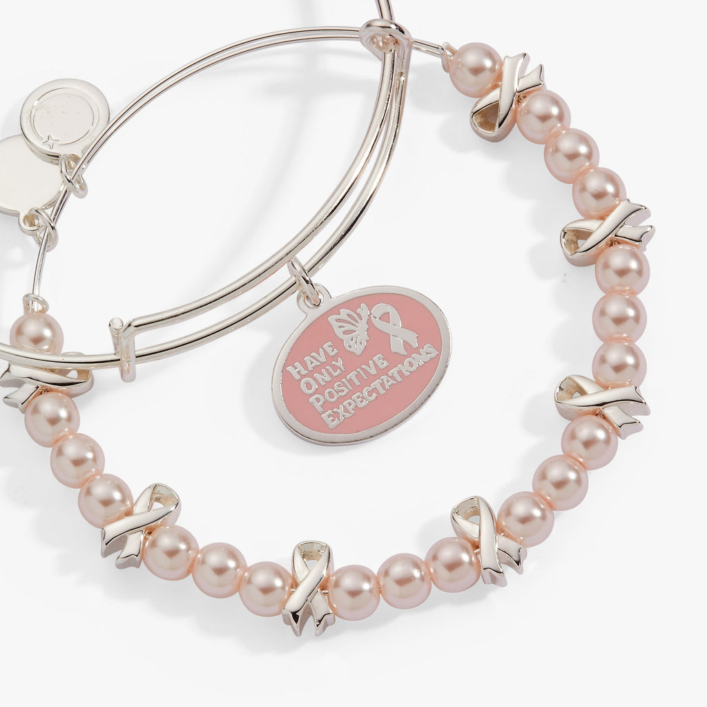 HOPE' Breast Cancer Awareness Charm Bangle Set of 2